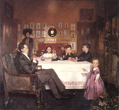 William Orpen A Bloomsbury Family China oil painting art